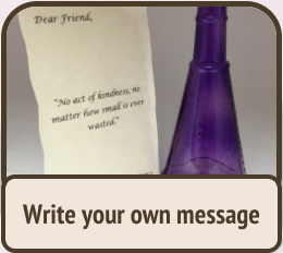 Write a personalized message in a bottle