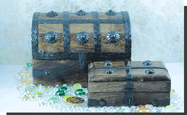 Unique Gift Treasure Chests and pirate Booty